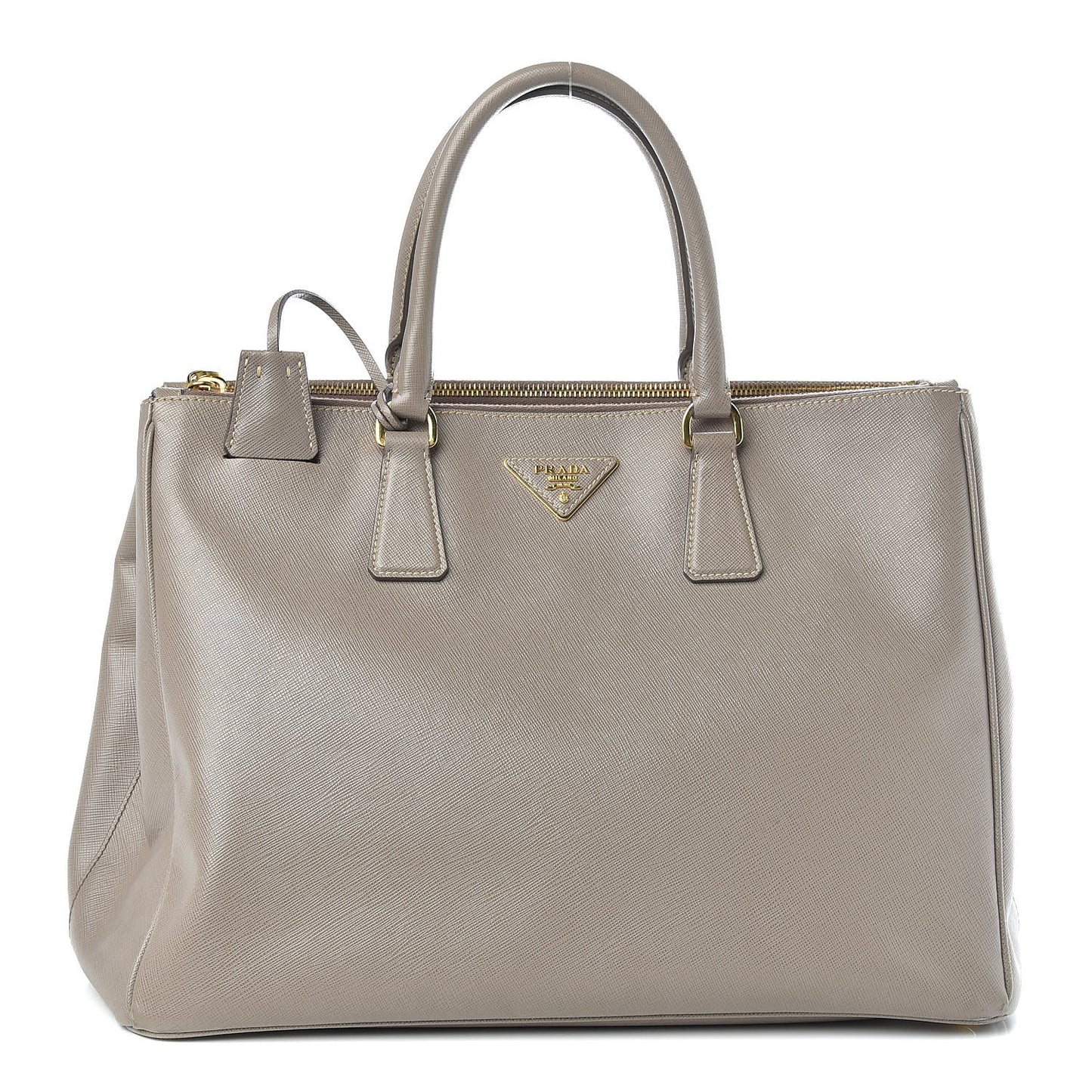 Saffiano Large Galleria Double Zip Tote Argilla