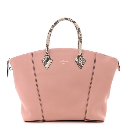 Louis Vuitton Veau Cachemire Snakeskin Soft Lockit MM Magnolia 1 of 10