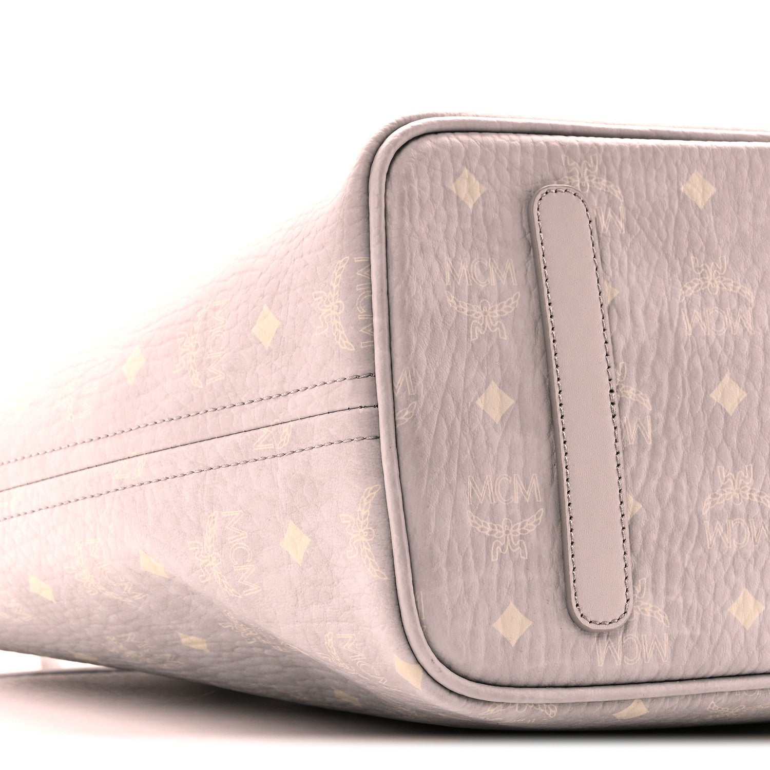 MCM Visetos Medium Aren Shopper Tote Misty Gray 9 of 10
