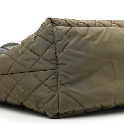 Chanel Nylon Quilted Large Coco Cocoon Tote Khaki 9 of 14
