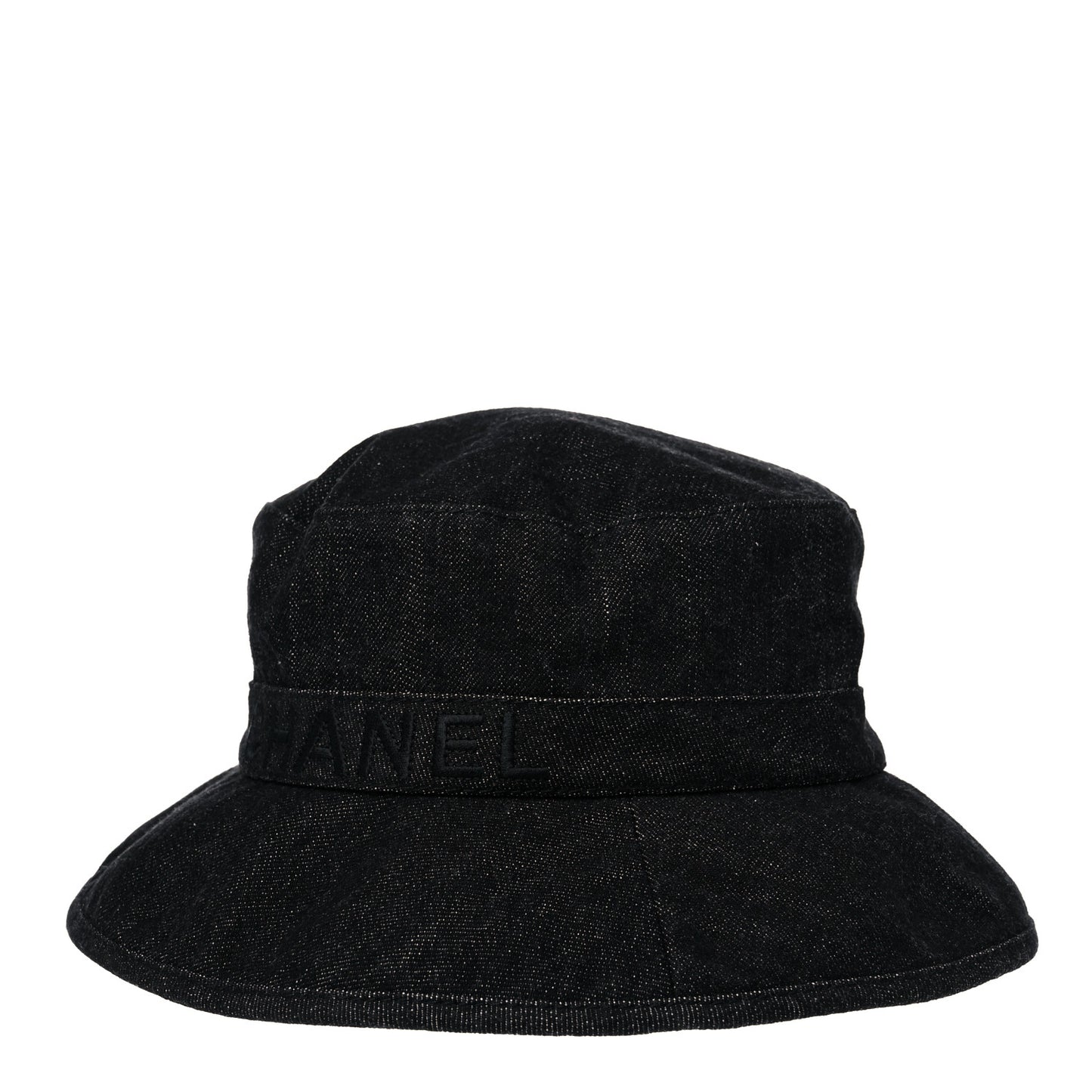 Denim Logo Bucket Hat S Black