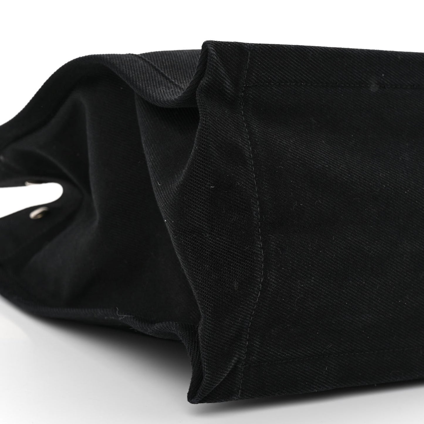 Linen Calfskin Rive Gauche Tote Black