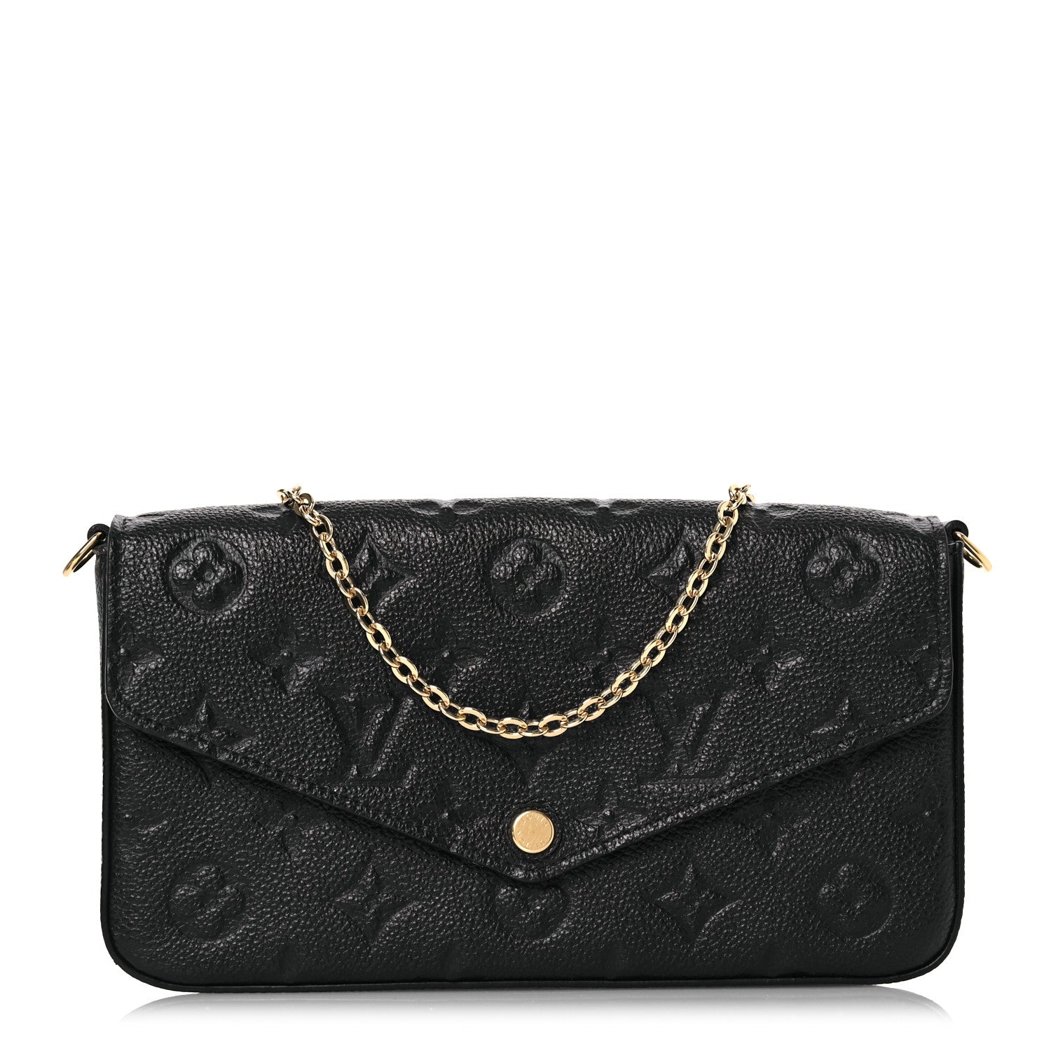 Louis Vuitton Empreinte Pochette Felicie Chain Wallet Black 1 of 19