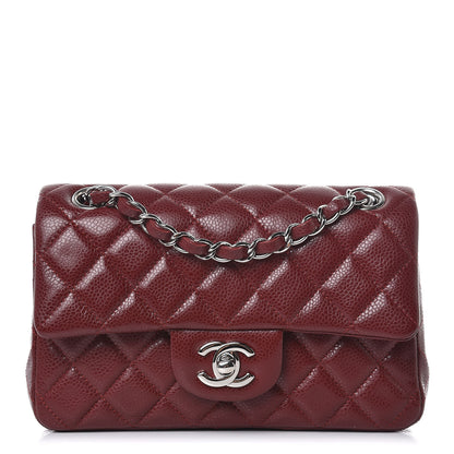 Chanel Caviar Quilted Mini Rectangular Flap Dark Red 1 of 8