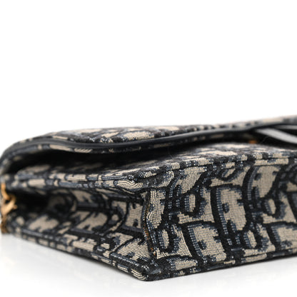 Christian Dior Oblique Saddle Chain Pouch Blue 9 of 12