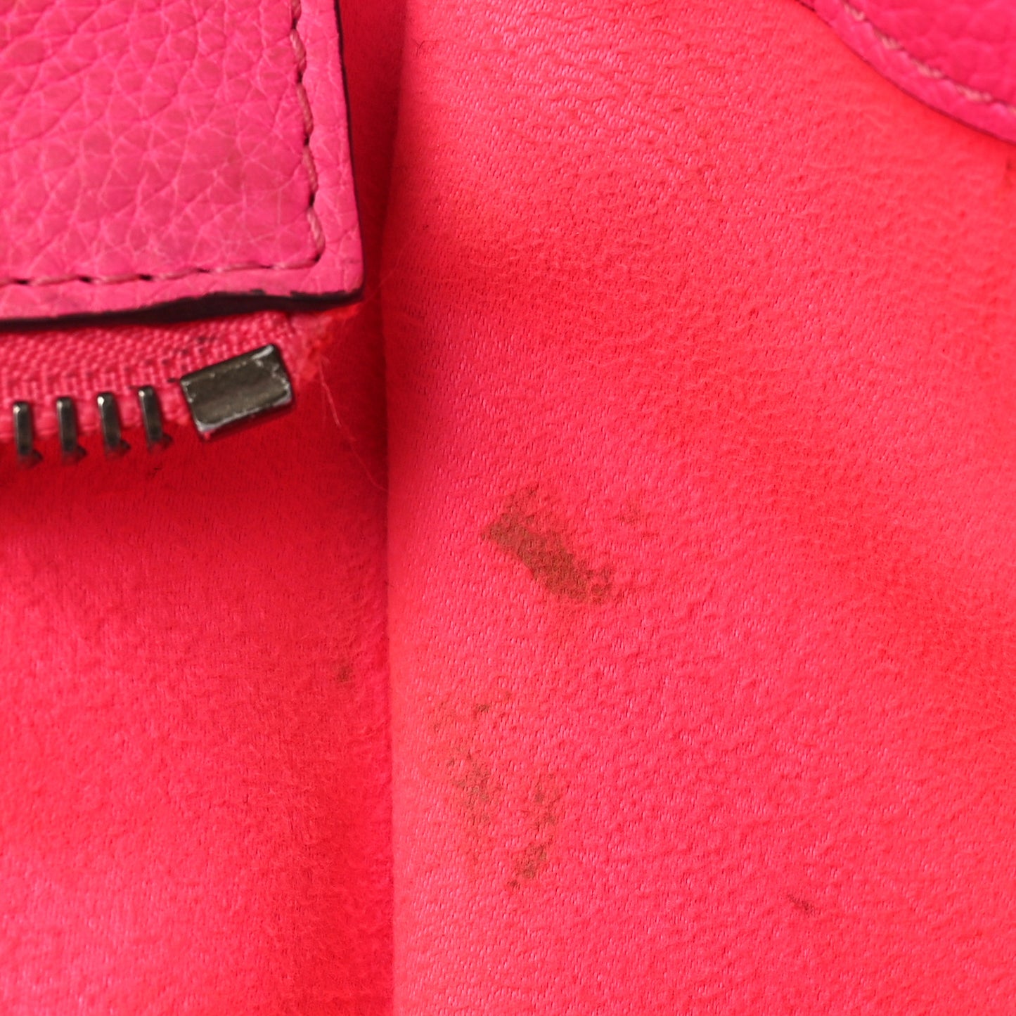 Drummed Calfskin Mini Luggage Fluo Pink