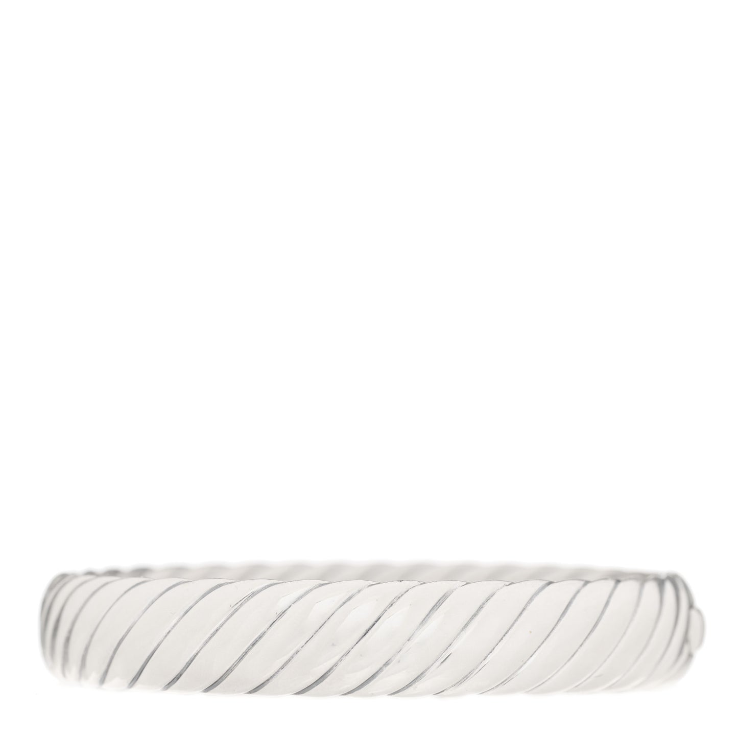 Sterling Silver 18K Yellow Gold Sculpted Cable Hinged Bracelet