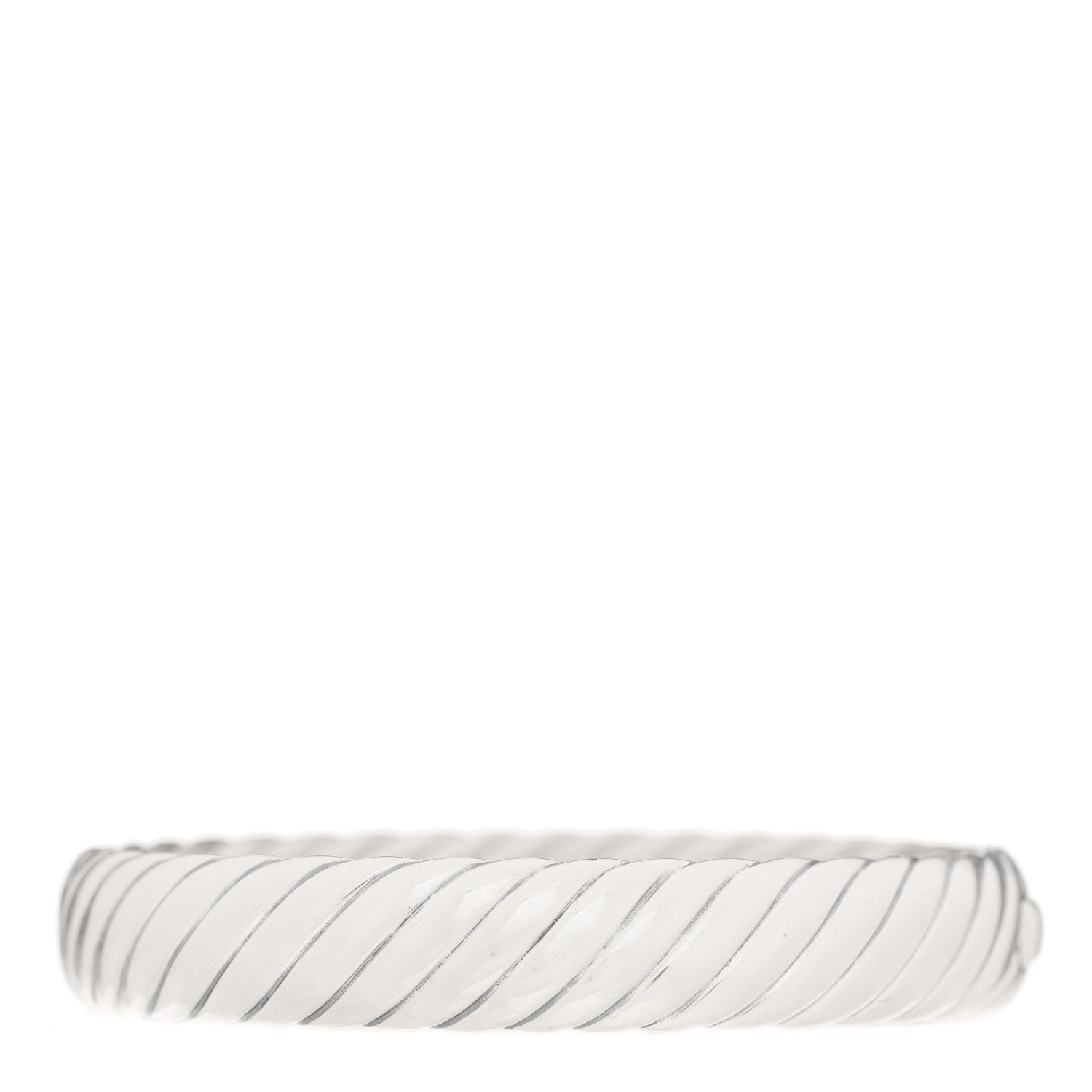 David Yurman Sterling Silver 18K Yellow Gold Sculpted Cable Hinged Bracelet 2 of 4