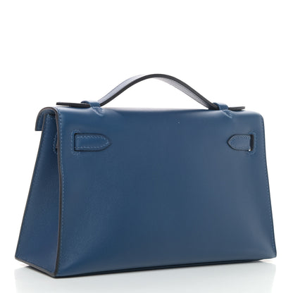 Hermes Swift Kelly Pochette Clutch Deep Bleu 3 of 9