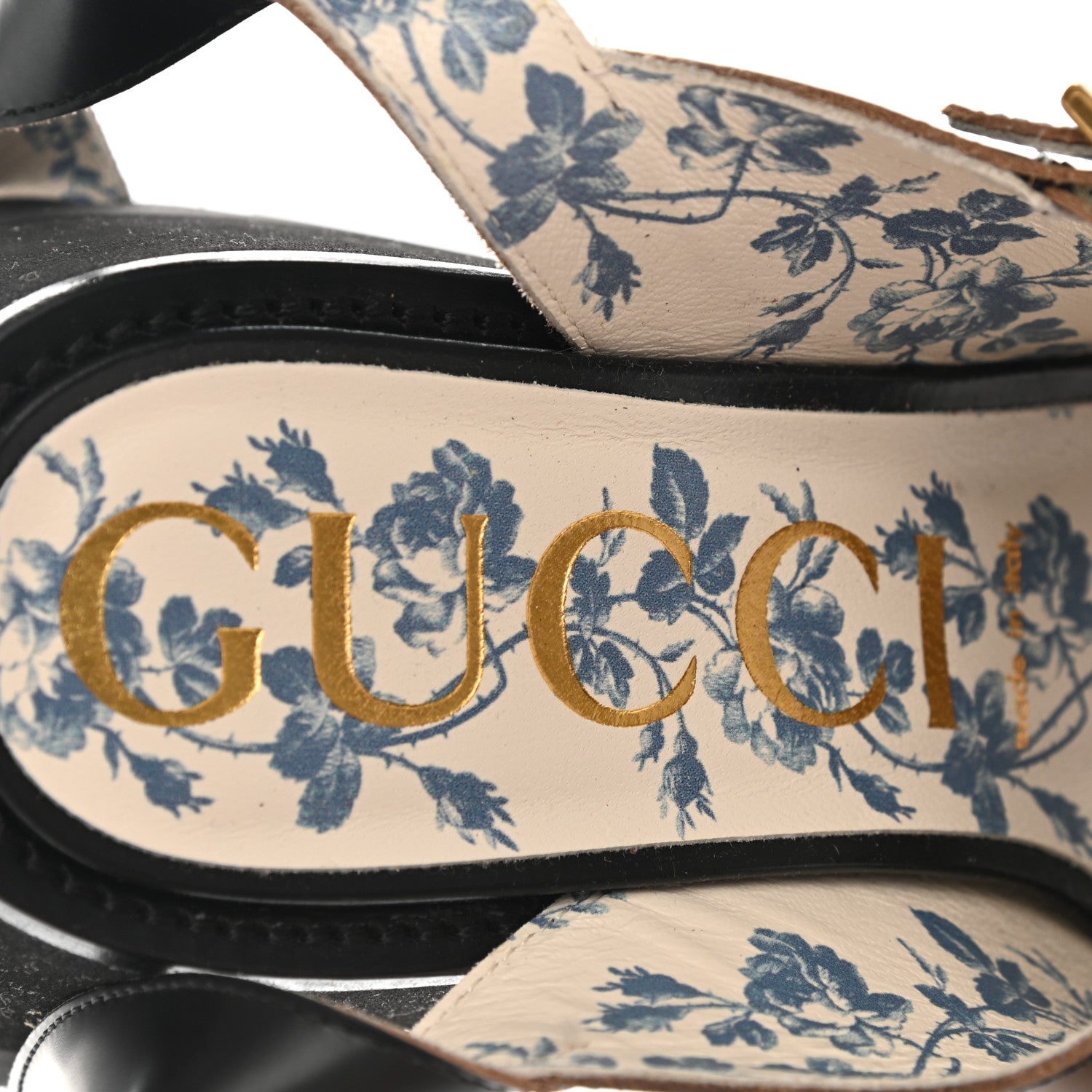 Gucci Cordovan Lux Womens Horsebit Mid-Heel Sandals 36 Black 7 of 7