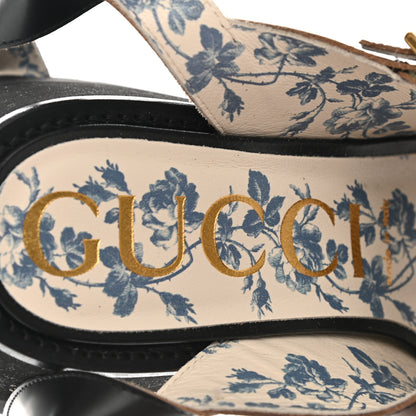 Gucci Cordovan Lux Womens Horsebit Mid-Heel Sandals 36 Black 7 of 7