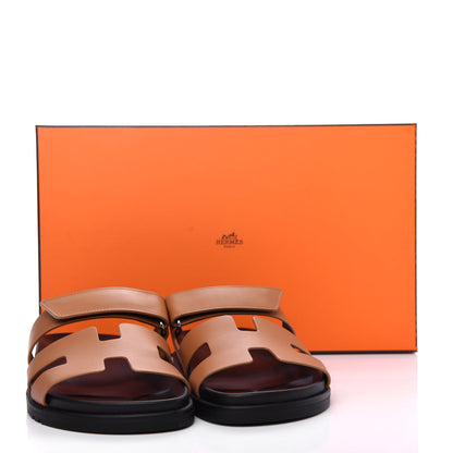 Hermes Calfskin Womens Chypre Sandals 40 Gold 11 of 11