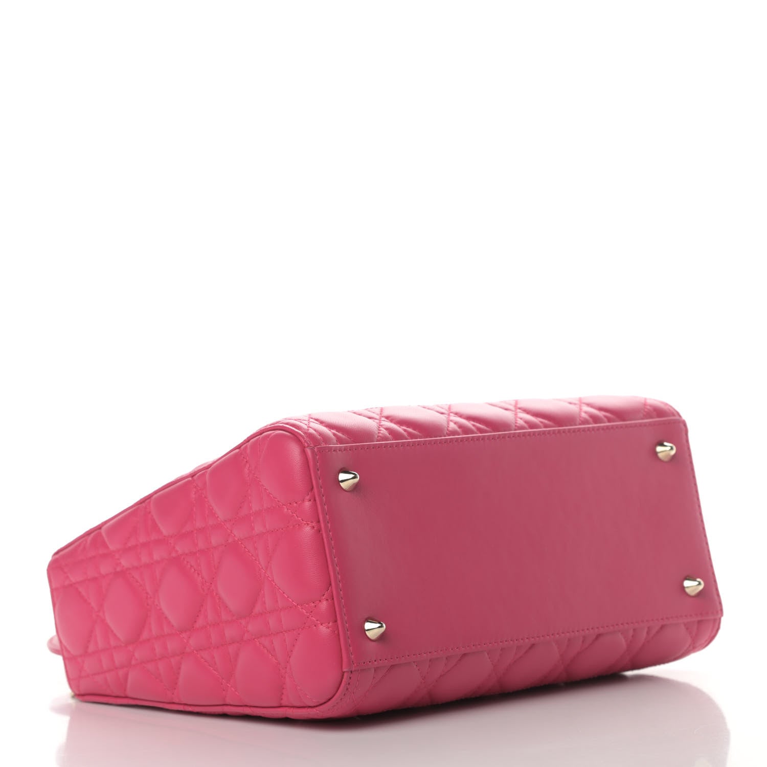 Christian Dior Lambskin Cannage Medium Lady Dior Fuchsia 3 of 5