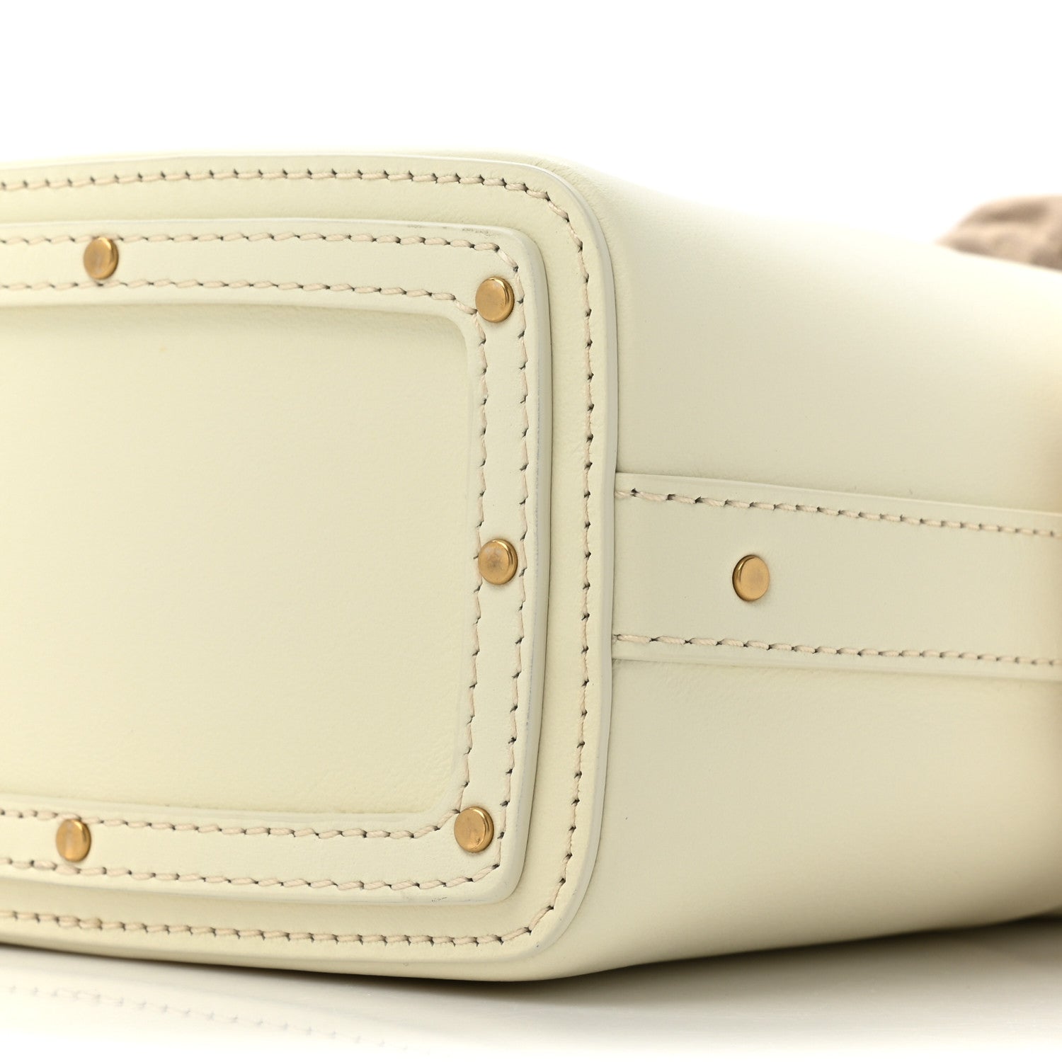 Chloe Smooth Calfskin Mini Roy Bucket Bag Natural White 9 of 10