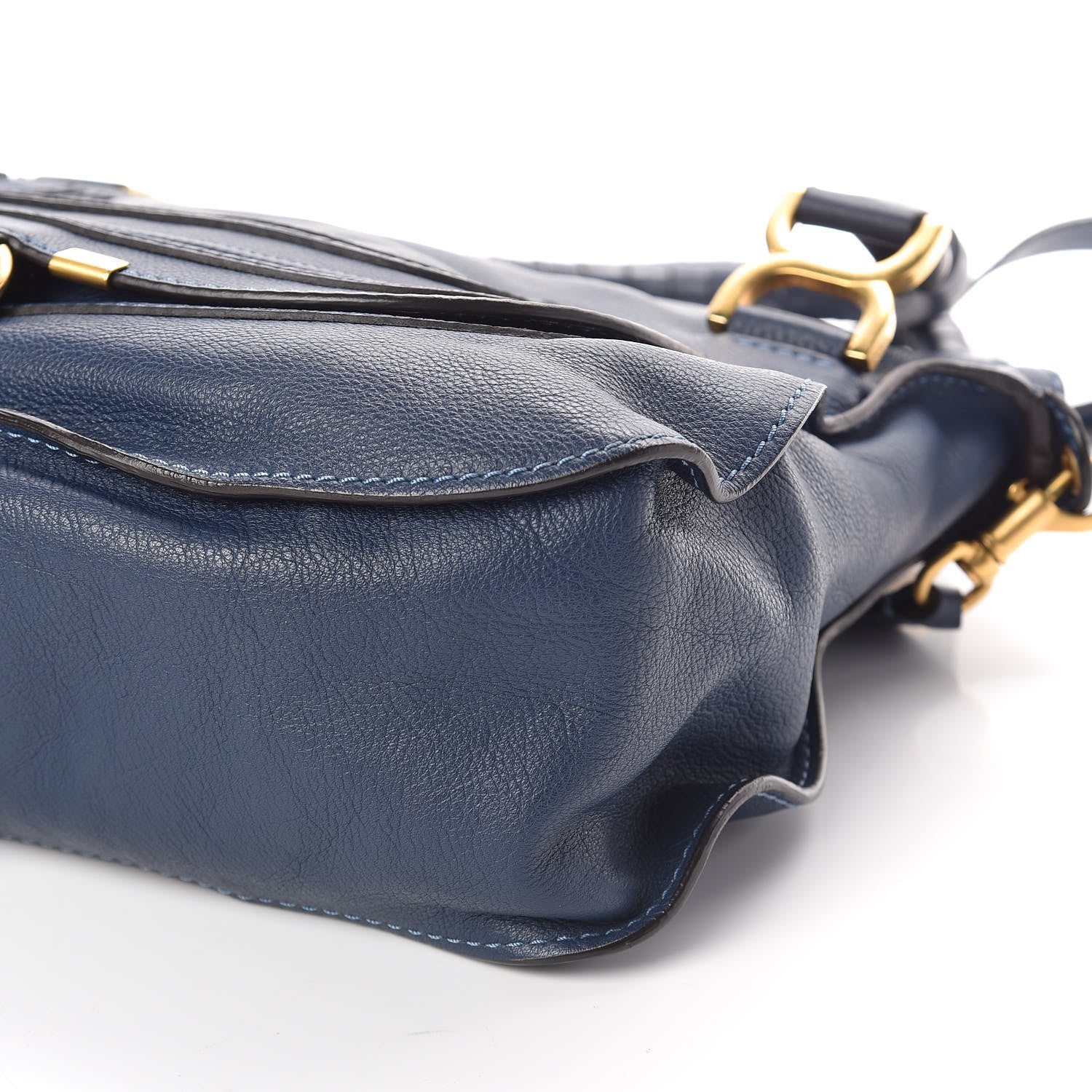 Chloe Calfskin Medium Marcie Satchel Royal Navy 6 of 8