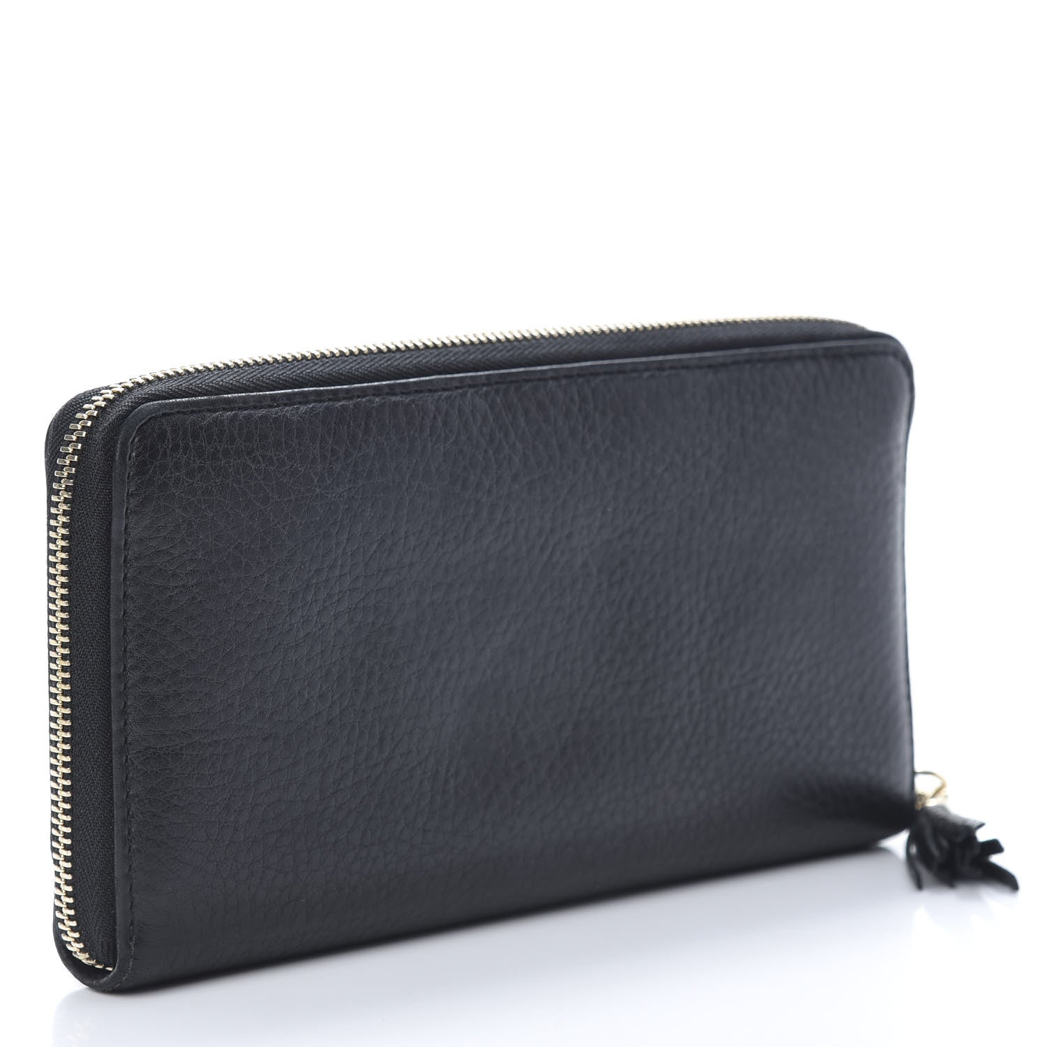 Gucci Pebbled Calfskin Soho Zip Around Wallet Black 3 of 8
