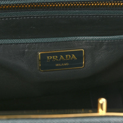 Prada Saffiano Lux Framed Bag Smeraldo 5 of 11