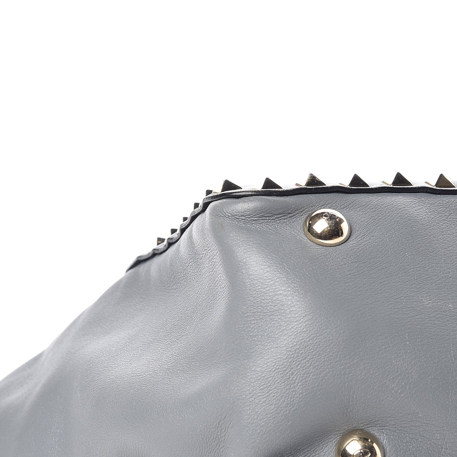 Valentino Garavani Vitello Small Rockstud Tote Grey 13 of 22