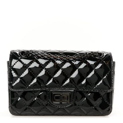 Chanel Patent Calfskin Quilted 2.55 Reissue Mini Flap So Black 1 of 10