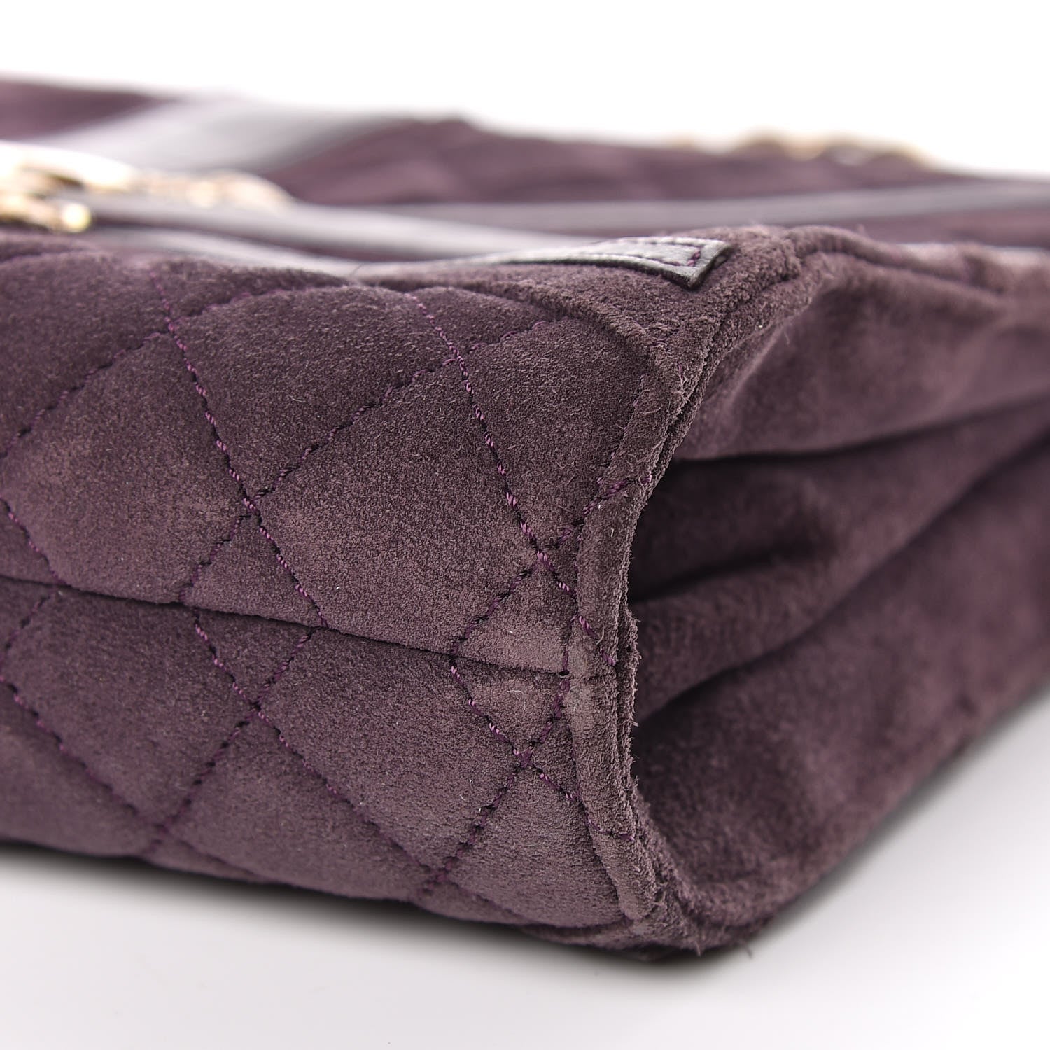 Chanel Suede Union Jack Shoulder Bag Purple 9 of 11