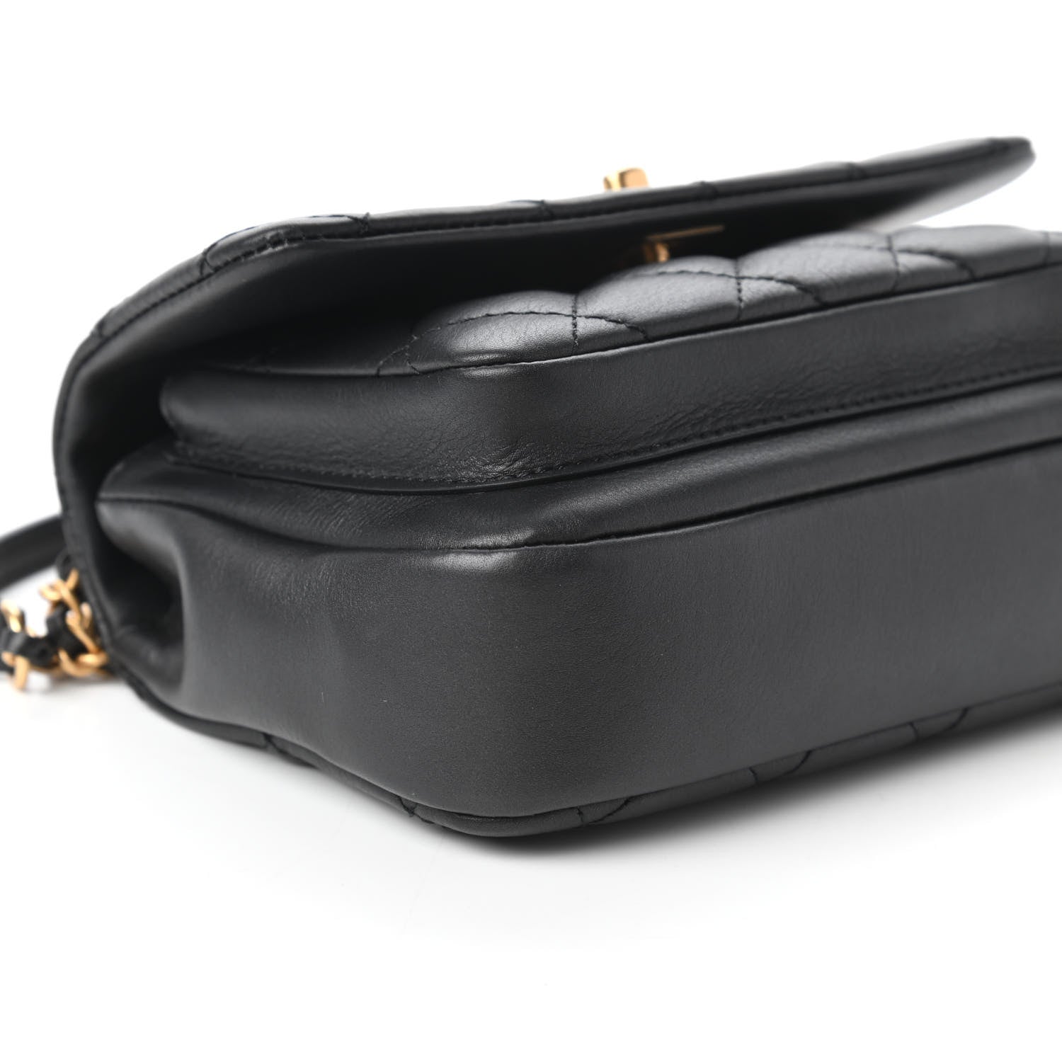 Chanel Calfskin Quilted Top Handle Flap Black 6 of 11