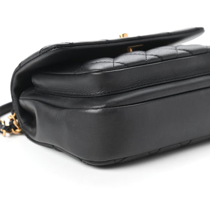 Chanel Calfskin Quilted Top Handle Flap Black 6 of 11