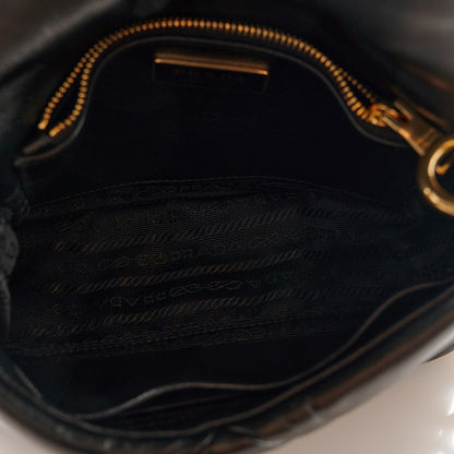 Prada Nappa Metal Quilted Small Patchwork System Flap Bag Black 5 of 10