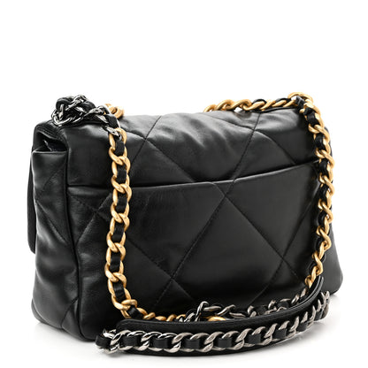 Chanel Goatskin Quilted Medium Chanel 19 Flap Black 3 of 11