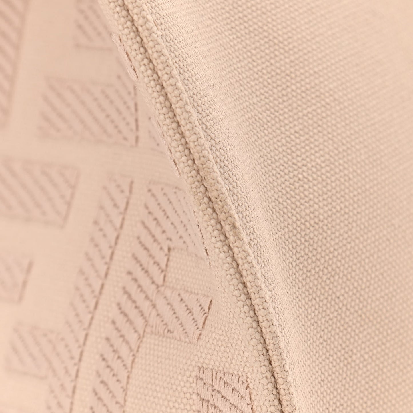 Canvas Vitello King FF Embroidered Medium Peekaboo X-Tote Poudre