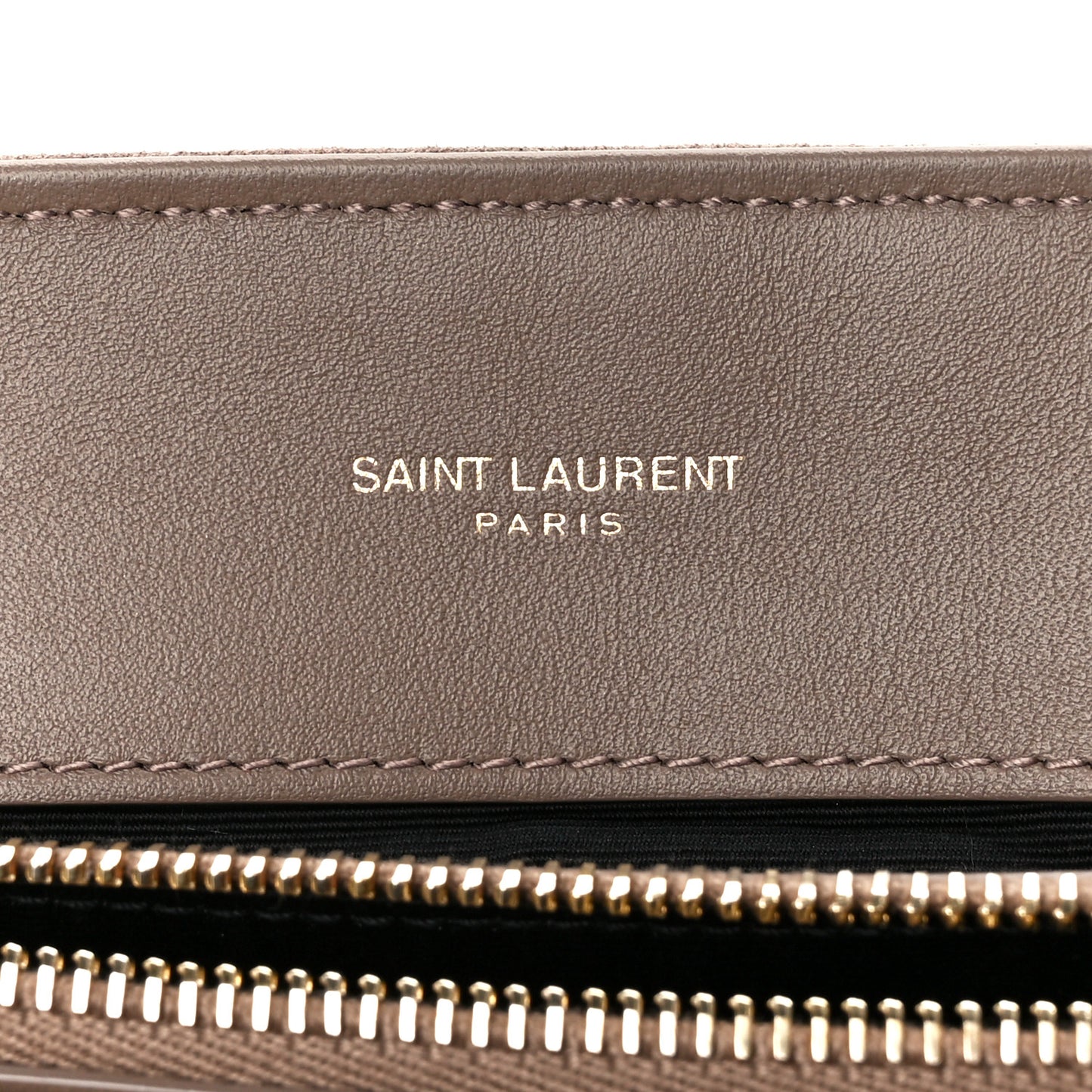 Suede Y Quilted Monogram Medium Loulou Chain Satchel Taupe