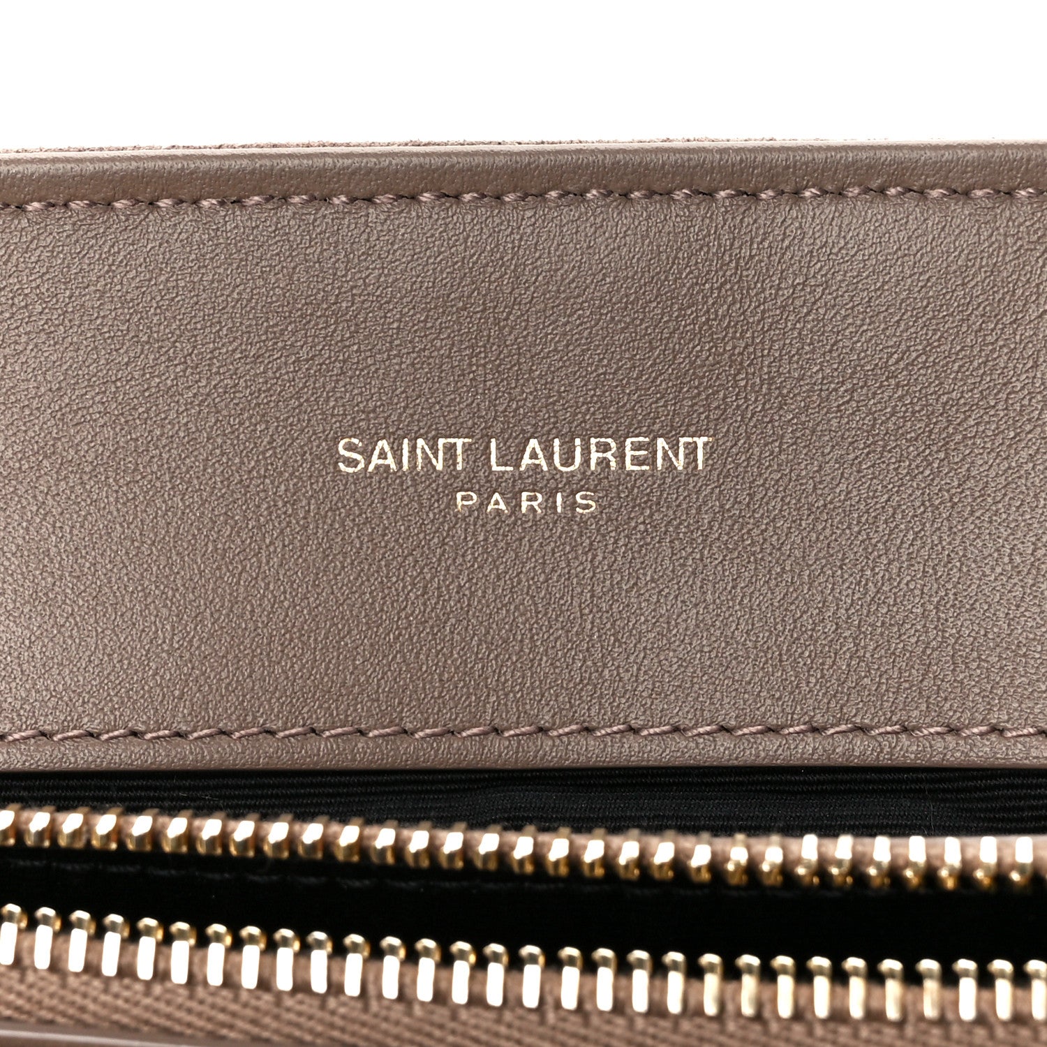 Saint Laurent Suede Y Quilted Monogram Medium Loulou Chain Satchel Taupe 6 of 11