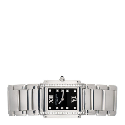 Patek Philippe Stainless Steel Diamond 25mm Twenty-4 Quartz Watch Black 4910/10A-001 2 of 4
