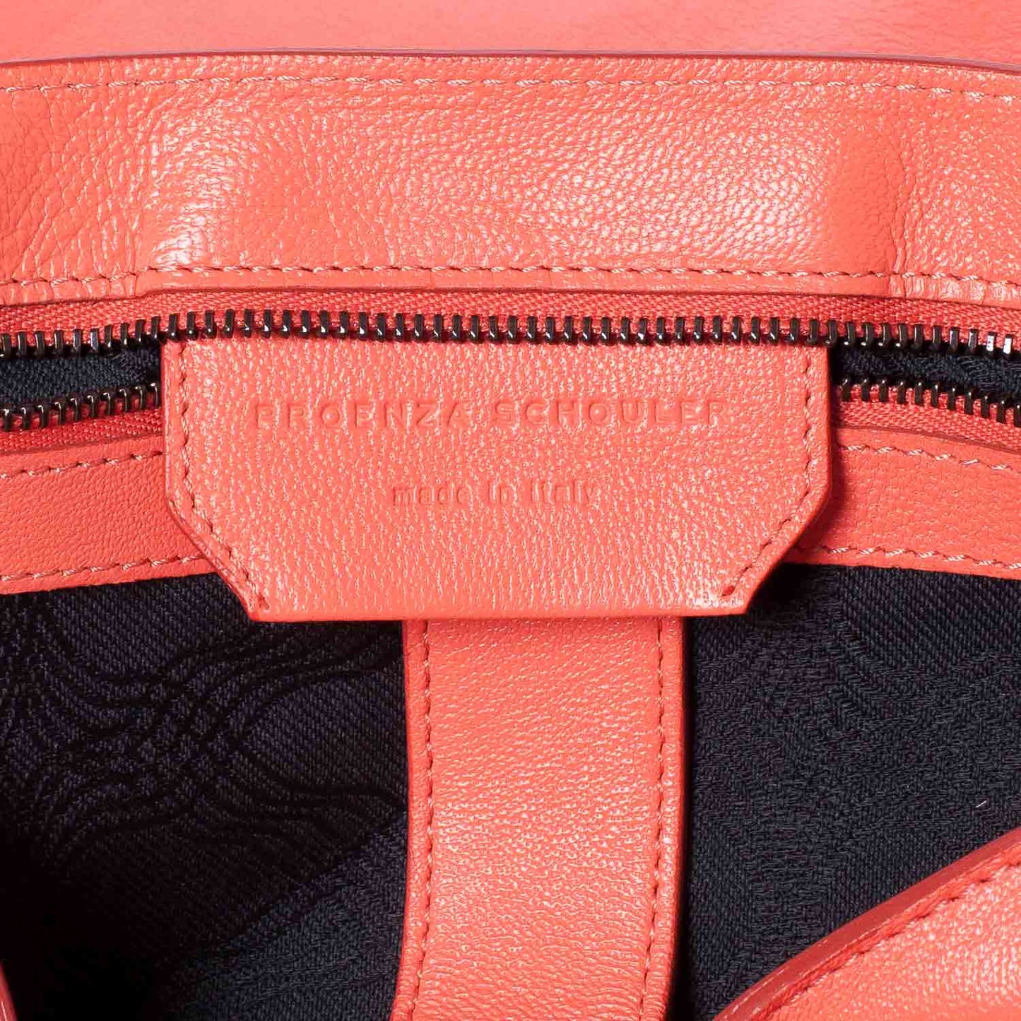 Lambskin PS1 Medium Satchel Neon Coral