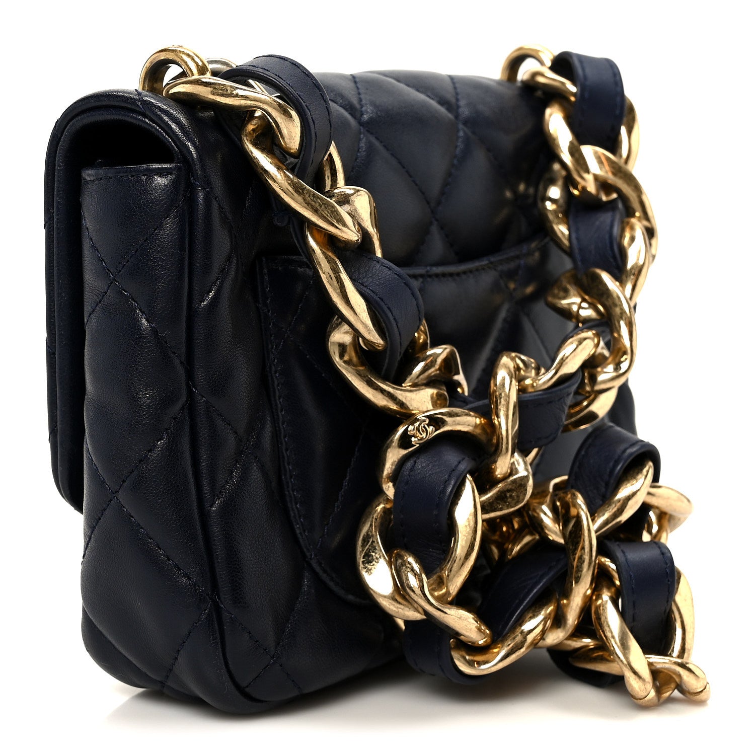 Chanel Lambskin Quilted Small Funky Town Flap Blue 2 of 10