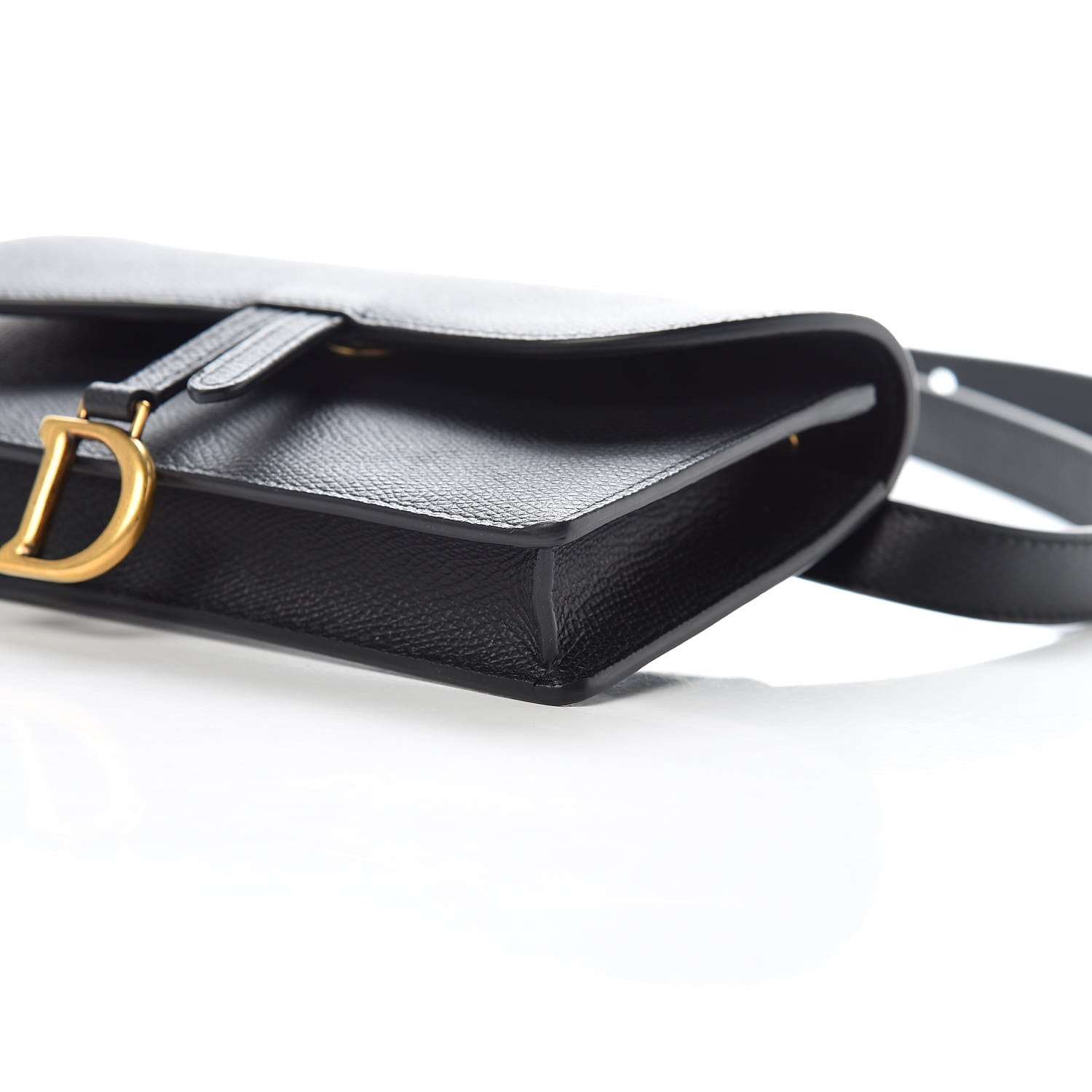Christian Dior Grained Calfskin Saddle Belt Bag Black 9 of 9