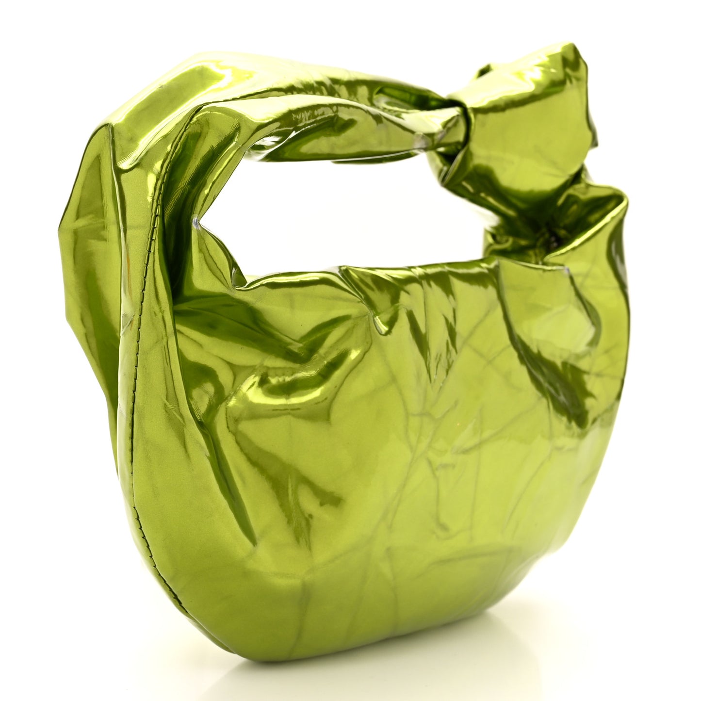 Metallic Crushed Calfskin Mini Jodie Chlorophyll