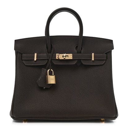 Hermes Togo Birkin 25 Bai Brun 1 of 12