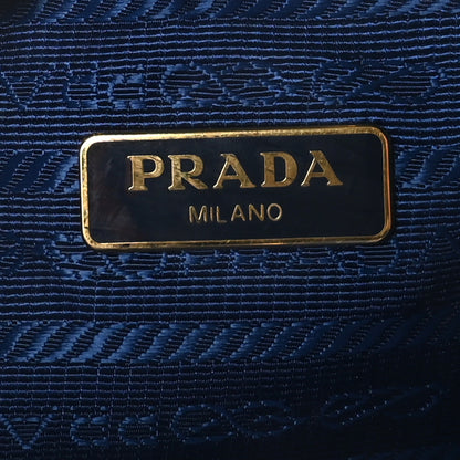 Prada Saffiano Tessuto Nylon Bucket Wristlet Royal 6 of 8