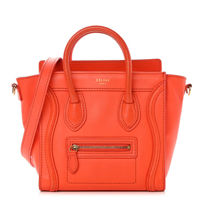 Celine Smooth Calfskin Nano Luggage Fluo Orange 1 of 15