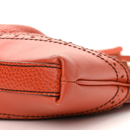 Burberry Grainy Calfskin Broguing Crossbody Tangerine 9 of 9