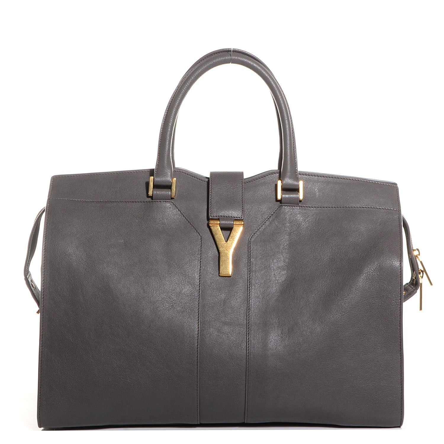Saint Laurent Sheepskin Large Cabas ChYc Grey 1 of 8