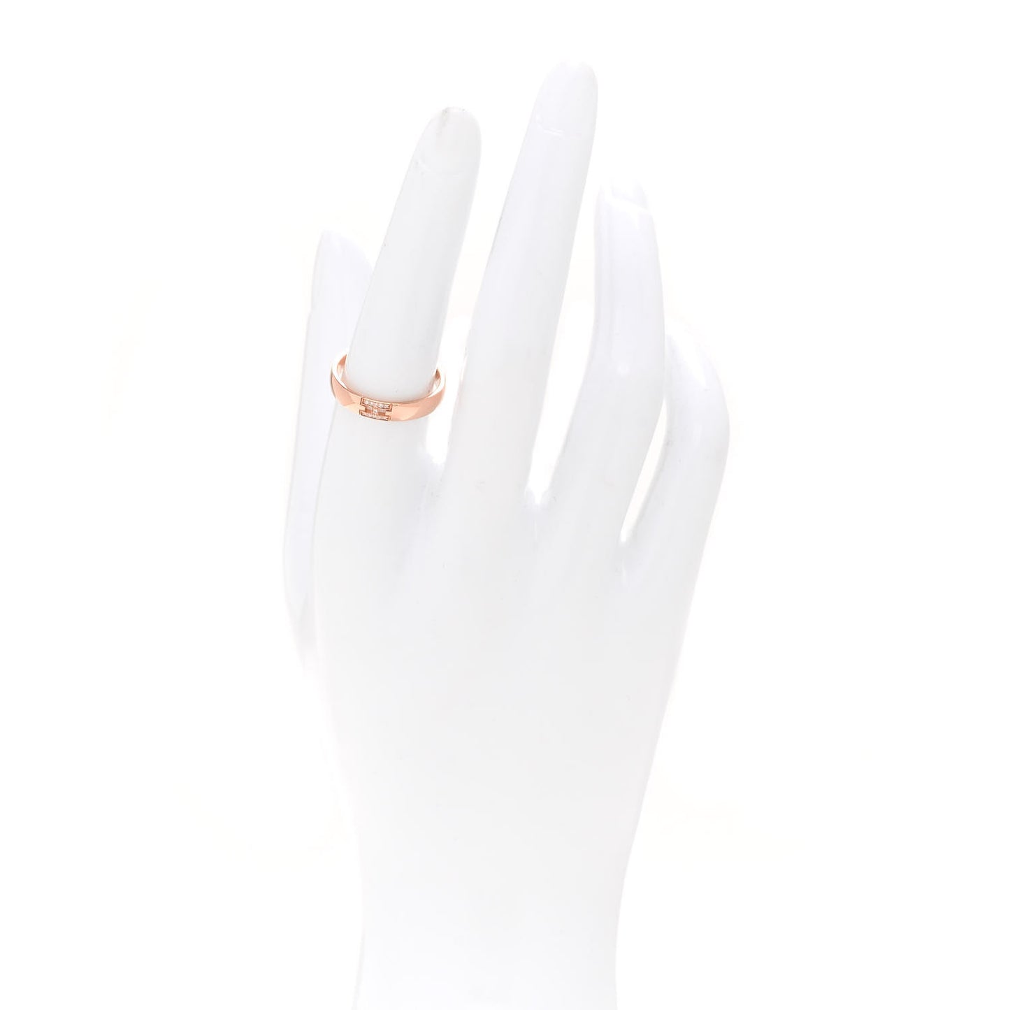 18K Rose Gold Diamond Ever Herakles Wedding Band Ring 54 6.75