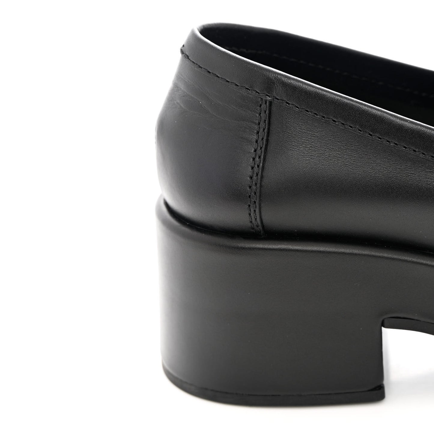 Calfskin CC Platform Loafers 37 Black