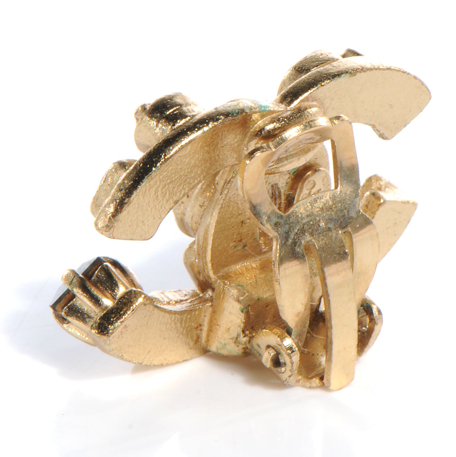 Chanel Gold CC Clip On Earrings 3 of 5