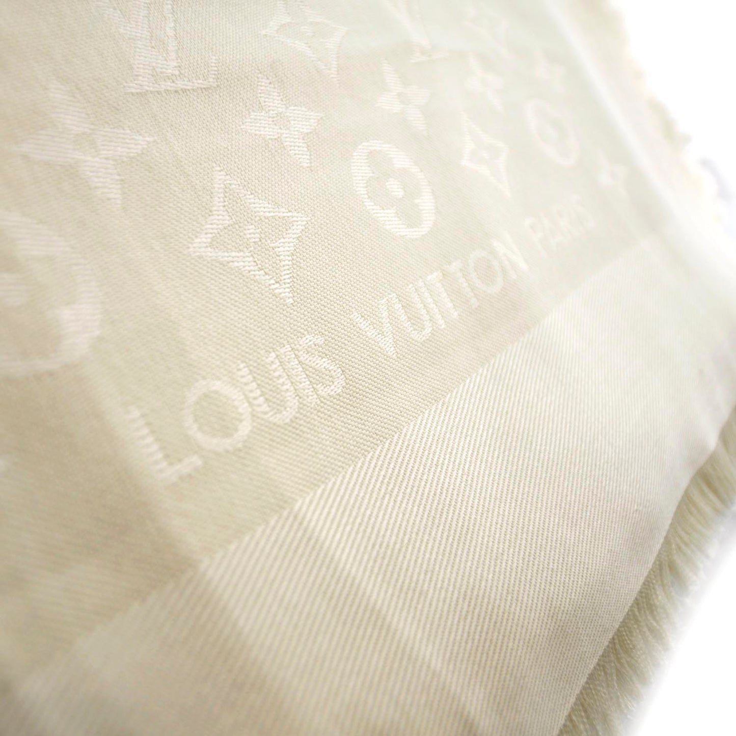 Silk Wool Monogram Shawl