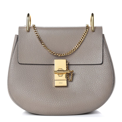 Chloe Grained Lambskin Drew Shoulder Bag Motty Grey 1 of 10