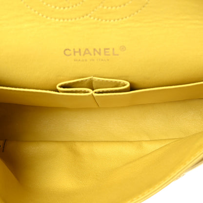 Chanel Lambskin Quilted Medium Double Flap Yellow 6 of 10