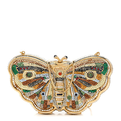 Judith Leiber Crystal Butterfly Celestrina Minaudiere Clutch Gold Multicolor 1 of 9