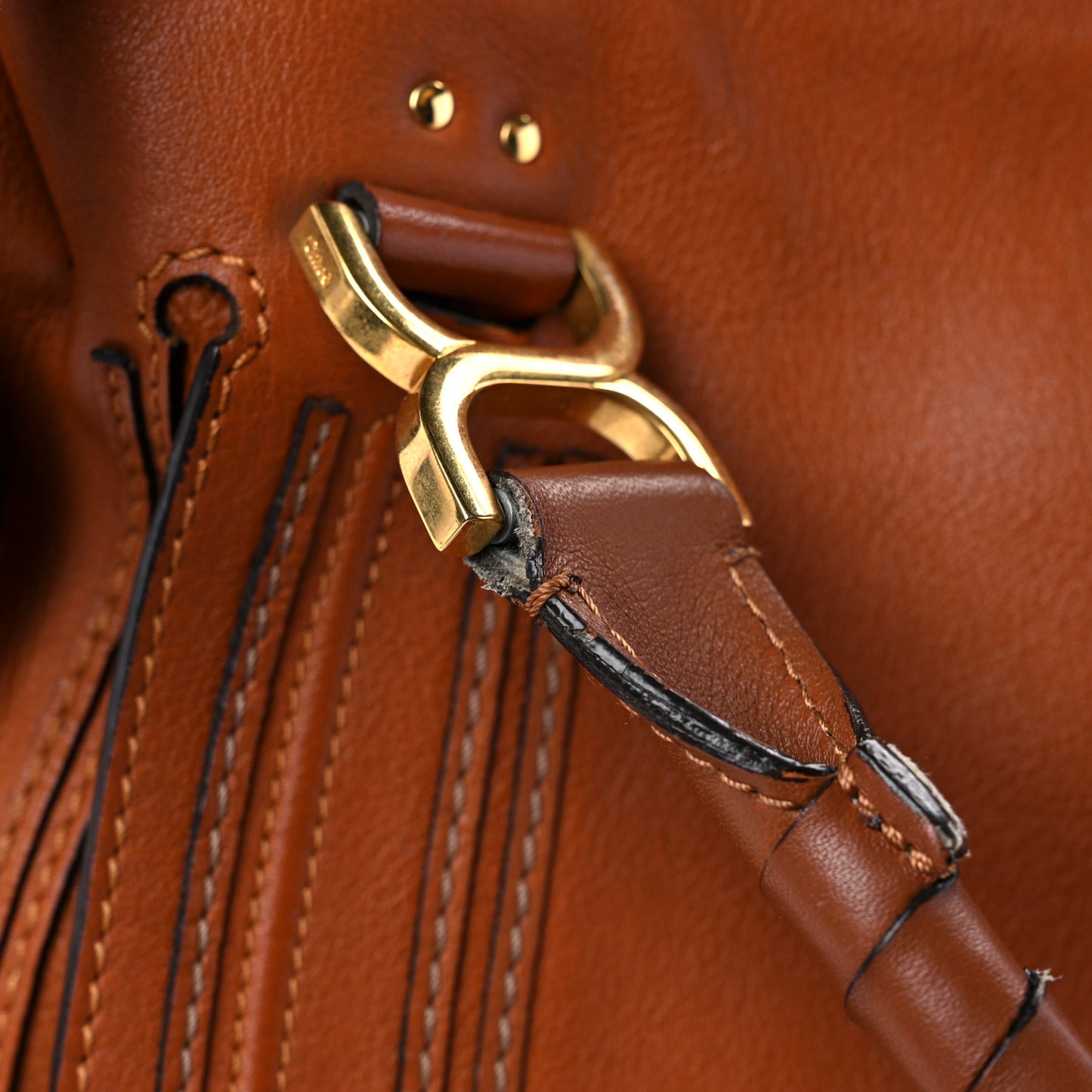 Calfskin Medium Marcie Satchel Tan