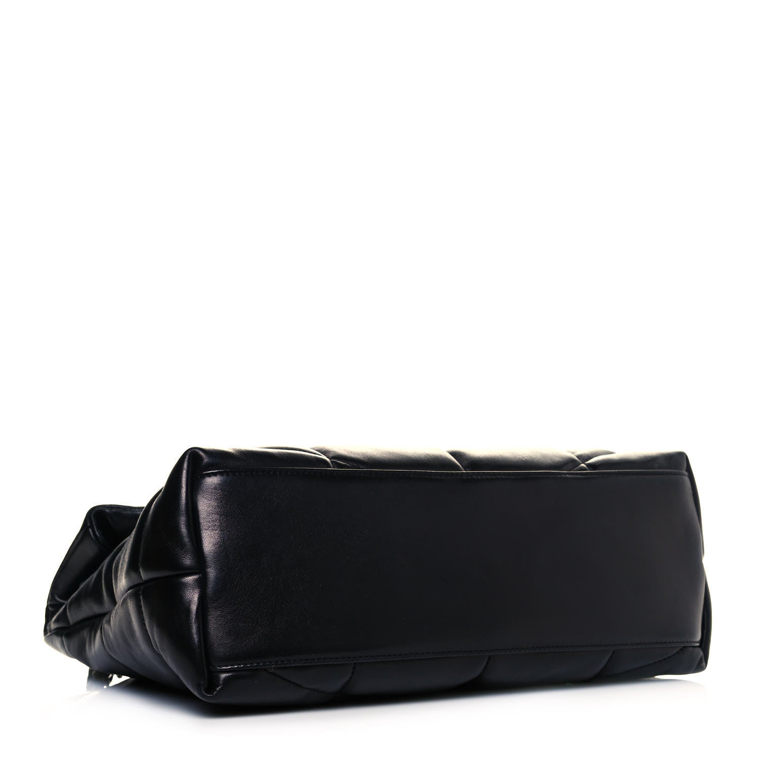Saint Laurent Lambskin Quilted Medium Loulou Puffer Monogram Chain Satchel Black 4 of 10